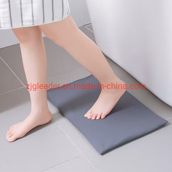 Zjgleader Nuovo Design Acqua Assorbente Diatomite Terra Polvere Tessuto Antiscivolo Fango Diatomeo Tappetino da Doccia Morbido Tappetino da Bagno