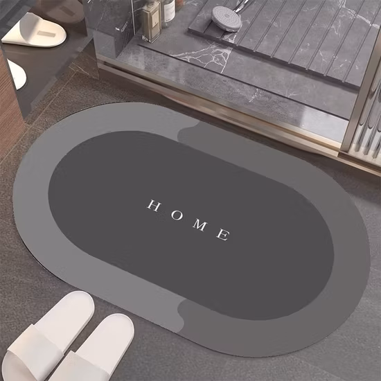 Innovative Quickly Drying Anti Slip Bathroom Area Rug Floor Mat Soft Diatomite Absorbent Shower Sink Bathtub Bath Mat