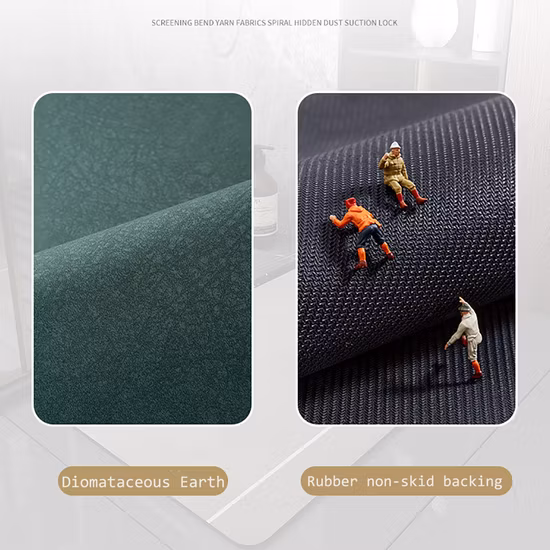 Hallway Mat Super Absorbent Quick Dry Rubber Backed Dirt Resistant Bath Rugs Mats Non Slip Gray Bathroom Rug for Shower Sink Bathtub