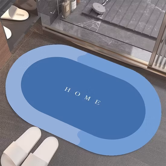 Innovative Quickly Drying Anti Slip Bathroom Area Rug Floor Mat Soft Diatomite Absorbent Shower Sink Bathtub Bath Mat