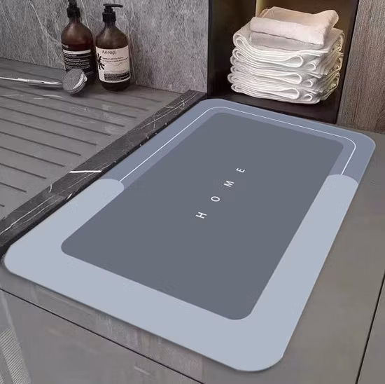 Tappetini da bagno in diatomea morbidi e morbidi, super assorbenti, ad asciugatura rapida, personalizzati, antiscivolo, ecologici